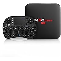 TICTID M9C Max smart Android TV Box con Wireless Mini Tastiera / S905x 2GB 16GB/ Quad Core/ 4k2k H.265 / WiFi /DLNA / HDMI 2.0 / AV / Dolby /3G Smart TV Box (M9C MAX KEYBOARD)