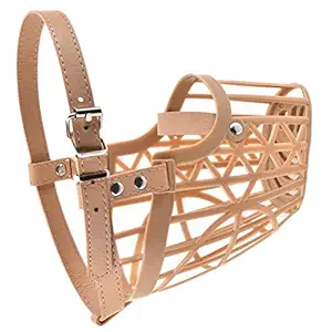 PetCeptual Adjustable Dog Muzzle Cum Mouth Cover/Basket Cage Collar for Dog for Extra Care - XX-Large No.6