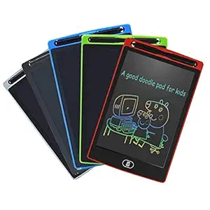Kieana LCD Writing Pad Gifts for Kids 8.5 Inch Handwriting Drawing Digital Writing Tablet and Pen with Erase Button Gifts for Kids Boys / Girls - Pack of 1 ( Multicolour )