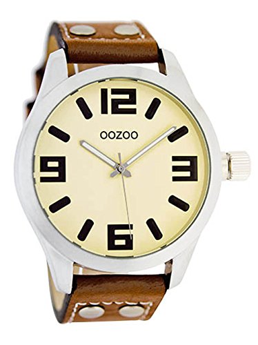 Oozoo Mädchen-/Damenuhr mit Lederband 34 MM Creme/Cognac JR157 Oozoo Mädchen-/Damenuhr mit Lederband 34 MM Creme/Cognac JR157