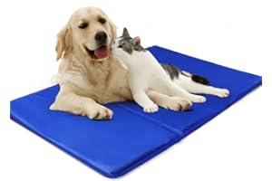 My Furry Friend Dog Cooling Mat Large 90x50cm, Durable Pet Cool Mat Non-Toxic Gel Self Cooling Pad, Great for Dogs Cats in Hot Summer (Blue)