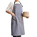 Produktbild YONGYONG Baumwollschürze Heißer Verkauf Nordische Art Graues Geometrisches Musterausgangs-Antifoulingschürzenrestaurantkellneroverall (Farbe : Gray A, größe : 70 * 75cm)