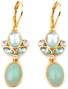 SOOYEON Damen Ohrringe Türkis Träne Kristall Ohrhänger Ohre Geschenk Gift