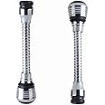 2Pcs Universal Faucet Extenders - Flexible Tap Extensions with Adjustable Nozzle Spouts and Filters for Bathroom and Kitchen