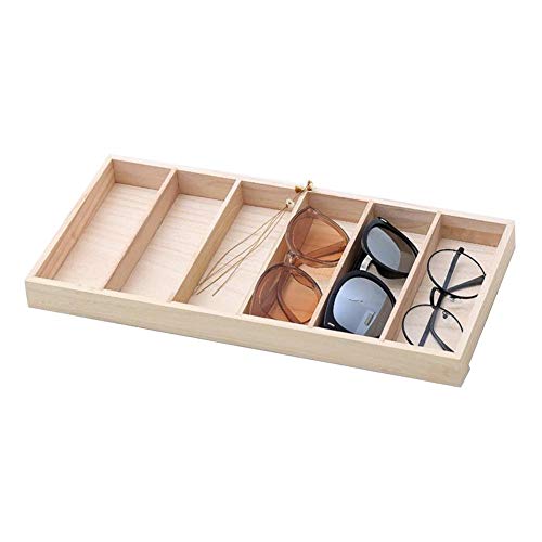 Preisvergleich Produktbild Enjoyyouselves Sonnenbrille Lagerung Holzkiste Display Brille Strukturmuster Passt für Brillenvitrine Aufbewahrungsbox