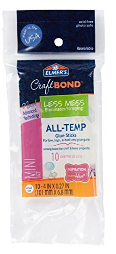 Elmer's CraftBond(R) All-Temp Less Mess Mini Glue Sticks-.27""X4"" 10/Pkg
