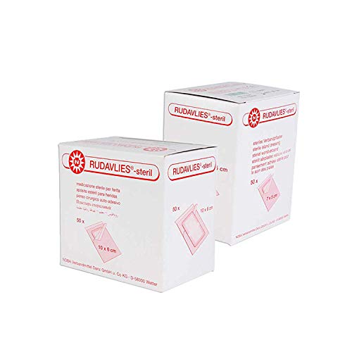 Noba Rudavlies Estériles Cinta Limpiadora Lto 50 Piezas (7cm X 5cm) + 50 Piezas (10cm X 6cm)