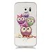 Produktbild Samsung Galaxy S6 Edge Hülle, Chreey Glatt Transparent Schutzhülle 3D Druck Öl Glanz Relief Muster Crystal Klar Handyhülle Ultra Slim Weich TPU Silikon Case Cover Skin Kratzfeste [Vier Eulen]