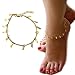 Produktbild HuaYang Eleganter Stil Stellfuß Armband Fußkettchen für Frauen Reizvoll Golden Knöchel-Armband Blatt Schmuck