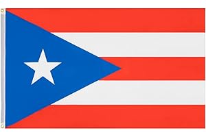 MUWO Flagge Nations Together 90 x 150 cm Nationalmanschaften, doppelseitige Gartenflagge, wetterfeste Fanflagge, Fußballflagge Polyester Länderfagge Deutschland mit Ösen (Puerto Rico)