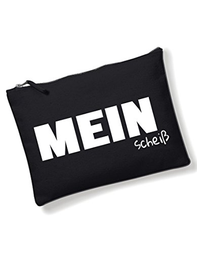 Kosmetiktasche schwarz mit coolen Sprüchen bedruckt von 3Elfen