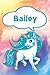 Produktbild Bailey: Personalized Unicorn Isometric DOT Paper notebook featuring 120 lined pages 6"x9"
