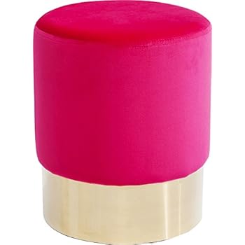 Invicta Interior Eleganter Sitzhocker MODERN BAROCK SAMT rot Gold