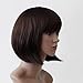 Bigood 18cm Neat bang Short Straight wigs irregular length Bob brown wigs 18cm