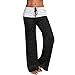 Produktbild Elecenty Yoga Hosen Damen,Hosen Leggings Weites Bein Yogahosen Reizvolle Training Sporthose Frauen Lose Kordelzug Hohe Taille Atmungsaktive Jogginghose Hohe Taille Laufhose Activewear (XXL, Schwarz)