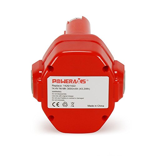 2x POWERAXIS 14,4V 3,0Ah NiMH Ersatzakku für Makita 1420 1422 1433 1434 1435 193060-0 192600-1 192699-6 192699-A 193062-6 193101-2 193158-3 193159-A 193159-1 - 2