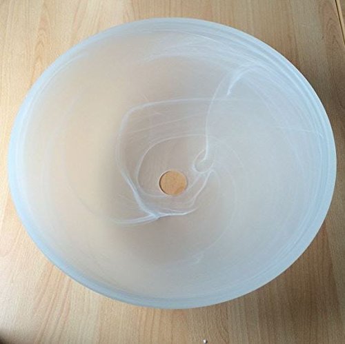 Lampenschirm Pastille 68921 , E 27 u.a. für Led , Glas , Ersatzglas , Schirm , Ersatzschirm , Lampenglas für Pendellampe , Tischlampe , Fluter , Leuchte , ca.39 cm Durchmesser - 3