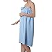 TopTie Women's Microfiber Cover Up Spa Shower Bath Wrap Bow Velcro Closure - rose red,S