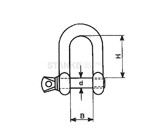 Seilwerk STANKE 10x 6mm Schäkel Rundschäkel VERZINKT Haken Kette Seil verbinden gerade kurz Flachschäkel Anschlagmittel - 3