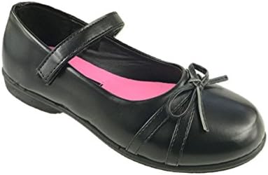 GIRLS SCHOOL SHOES FORMAL PARTY MARY JANE STYLE BLACK MATT SIZE 8-2 (8.5)
