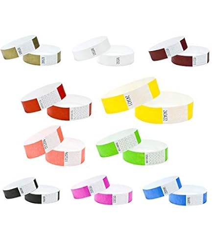 800 PCS Paper Wristbands For Events - 8 Neon Colors, Waterproof Adhesive Party Bands For Concerts, Parties