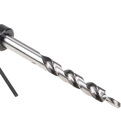 EgoEra® 1/4 „Sechskantschaft Ersatz Holz Bohrer/Holzbohrer/Elektrobohrer/Spiralbohrer/Stufenbohrer 3/8″(9.5mm) 7“ (17.8cm) Länge für Handbuch Tasche Loch System - 5