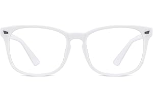 GQUEEN Gafas de Lente Transparente Moda Clásicas Cuadrado Grandes Monturas de Gafas para Mujer y Hombre PE2