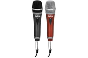 Karma Italiana DM 522 microfono (coppia) per karaoke, parlato, ecc - on-off + cavo 4mt