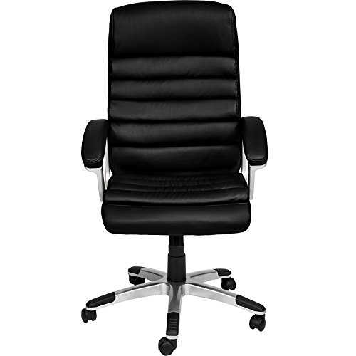 TecTake Silla de oficina sillon de despacho ejecutivo con reposabrazos - disponible en diferentes colores - (negro | no. 402149)