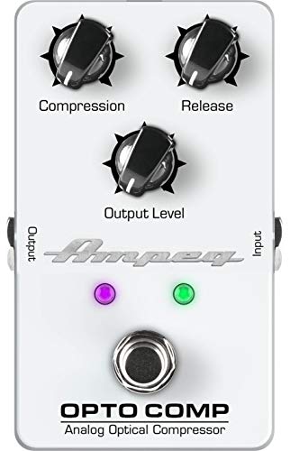 Ampeg Opto Comp Analog Optical Compressor Pedal, White