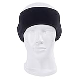 Keenest Unisex Women Men Ear Warmer Winter Headbands Fleece Thermal Ski Ear Muff Stretch Spandex Hair Band Accessories (Black)