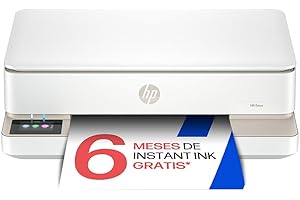 HP Envy 6120e 714L8B, Impresora multifunción de inyección de Tinta A4 a Color, Conexión Wi-Fi, Impresión a Doble Cara automática, hasta 10 ppm, 6 Meses de impresión Instant Ink, Blanca