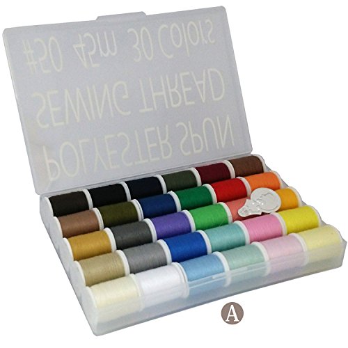 LEONIS 30 Color 50 Yards/45 m Each Handy Polyester Sewing Threads [ 93011 ]