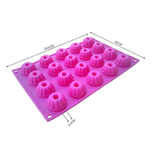 Fanaticism 20er silikon Gugelhupf backform, rosa, Gugelhupfform, 30*20*2.3cm - 4