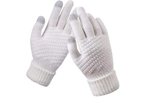 BSLVWG Guantes de Pantalla táctil de Invierno para Mujeres Guantes de Punto para Correr, Ciclismo, Senderismo, esquí