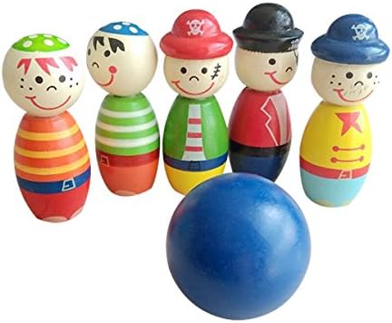 Jewelry Rarity Little Pirate Kids Bowling Game Colorful Bowling Toy for Kids Children (Animal Cartoon Pattern bowling)