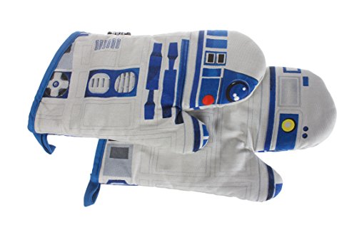 Star Wars "Ich bin D2" Ofen Handschuhe, Stoff, Mehrfarbig, RJ45