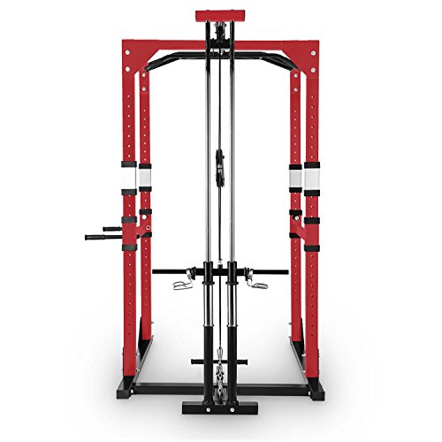 Capital Sports Tremendour Power Rack Homegym Kraftstation Fitness-Rack (Konstruktion aus Stahl-Kantrohr, inkl. Multigripp-Klimmzugstange, nach Wahl mit oder ohne Latzugturm) - 4