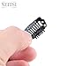 Neitsi® 50PCS Clip for Hair Extensions Wigs I SHAPE U SHAPE Metal Hair Snap Clips DIY (Black#, I shape--2.3cm)