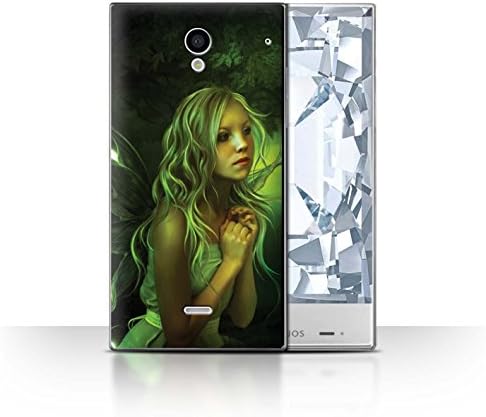 Official Elena Dudina Phone Case / Cover for Sharp Aquos Crystal/306SH / Forest Nimph Design / Elegant Fairies Collection