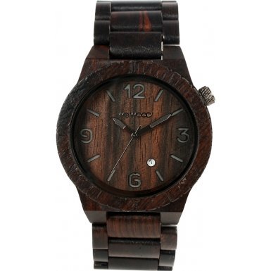 Wewood Herren-Armbanduhr Alpha Analog Quarz One Size, schwarz, schwarz
