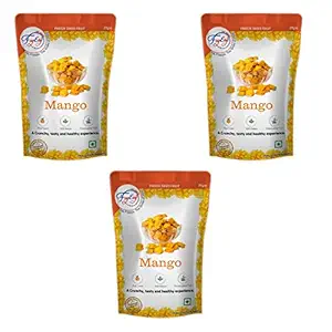 FZYEZY Freeze Dried Mango Fruit Kids and Adults | Camping Vegan Snacks Dried Healthy Fruit Cube | Freeze-Dried Survival Food | Pantry Groceries dehydrated Fruit | Pack of 3 20 gm | 60 gm