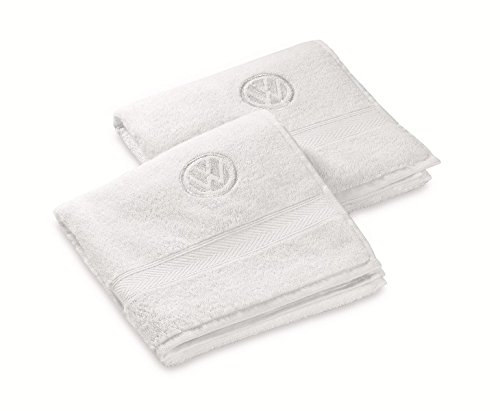 Preisvergleich Produktbild Original Volkswagen VW Ersatzteile VW Handtuch Set 2 Stück, Weiß