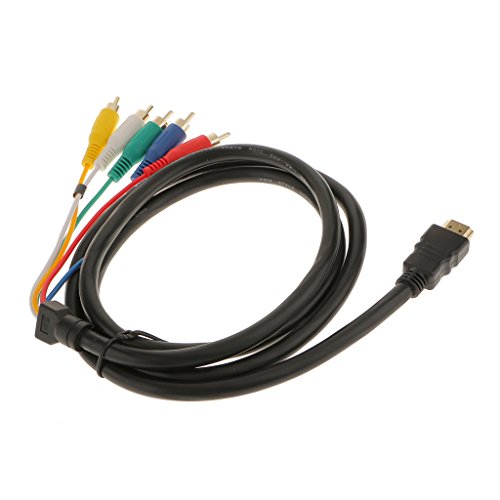 MagiDeal HDMI Bis 5 RCA RGB Audio-Video-Stereo AV Komponente Kartenadapter Kabel 1,5 M - 3