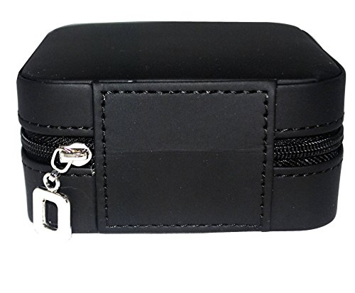 JOYOOO Cream Faux Leather Portable Travel Jewellery Box Case For Earring/Ring/Necklace etc (Schwarz) - 3