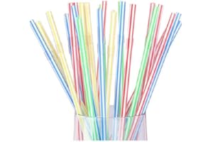 500 Cannucce Bi-color In Carta Biodegradabile 21cm 5mm