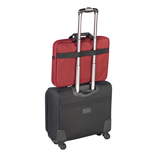 PEDEA Lifestyle Notebooktasche f  r 17 3 Zoll  43 9cm  mit Zubeh  rfach Schultergurt  rot