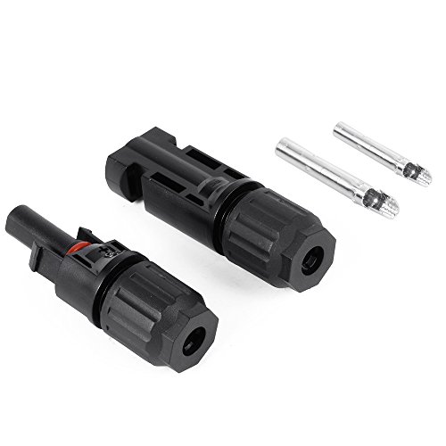 XCSOURCE 1 Paar MC4 PV Steckverbinder DC 1000V TUV 30A (4mm2, 6mm2) Stecker + weiblich M / F für Solar Panel AWG14 / 12/10 Kabel HS358 - 4