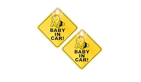Nuobesty Signe Pour Bebe A Bord Signe De Voiture A Ventouse Amovible Paquet De 2 Cadeaux Et Produits Derives Autocollants Bebe A Bord