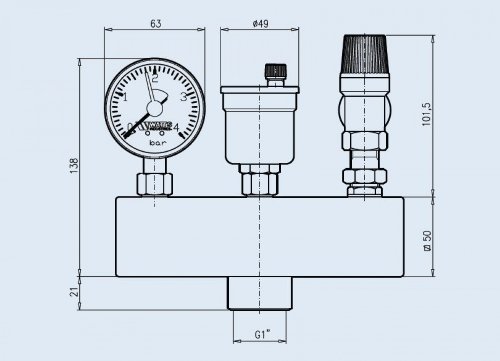 Watts Industries 96009-1 Kesselsicherheitsgruppe WATTS KSG 30 - 7